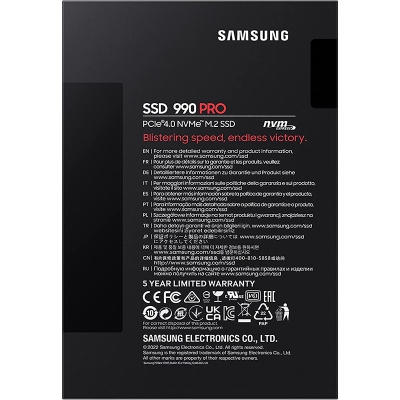 Samsung 990 PRO PCIe Gen4x4 NVMe M.2 2280 SSD - 2TB - 6