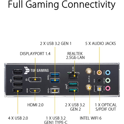 ASUS TUF Gaming B560M-Plus WiFi, Intel B560 Mainboard LGA1200 - 4