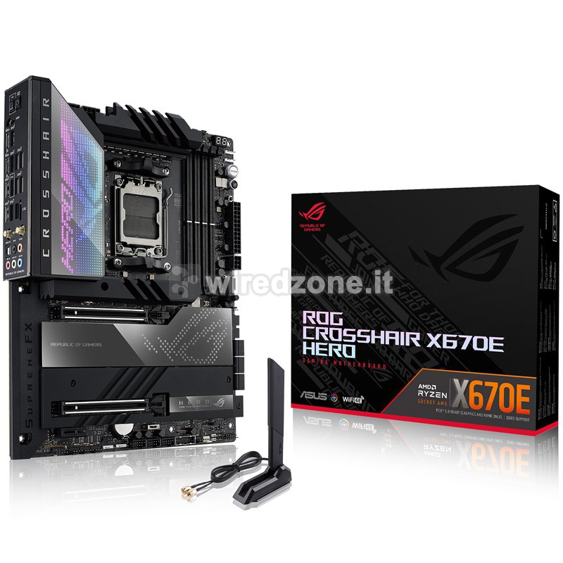 ASUS ROG Crosshair X670E Hero DDR5, AMD X670E Mainboard AM5 - 1