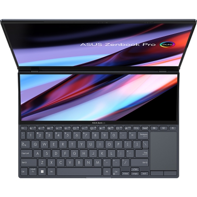 ASUS ZenBook Pro 14 Duo OLED UX8402ZE-M3026W, i7-12700H, 36,8 cm (14.5"), 2.8K, RTX 3050 Ti 4GB, 16GB DDR5, 1TB SSD, W11 Home - 