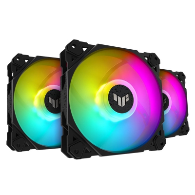 ASUS TUF Gaming TF120 ARGB, Black Fans 3x Pack + RGB-Controller - 120 mm - 1
