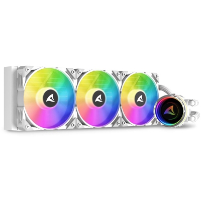 Sharkoon S90 ARGB AIO, CPU Liquid Cooling, White - 360mm - 2