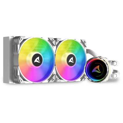Sharkoon S80 ARGB AIO, CPU Liquid Cooling, White - 240mm - 1