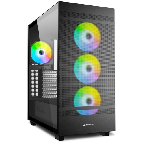 Sharkoon Rebel C50 RGB Mid-Tower Side-Glass - Black - 1