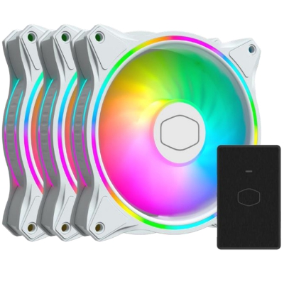 Cooler Master MasterFan MF120 Halo 3in1 White Fan - 120mm - 1