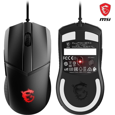 MSI Clutch GM41 Lightweight V2 Gaming Mouse - Black - 4