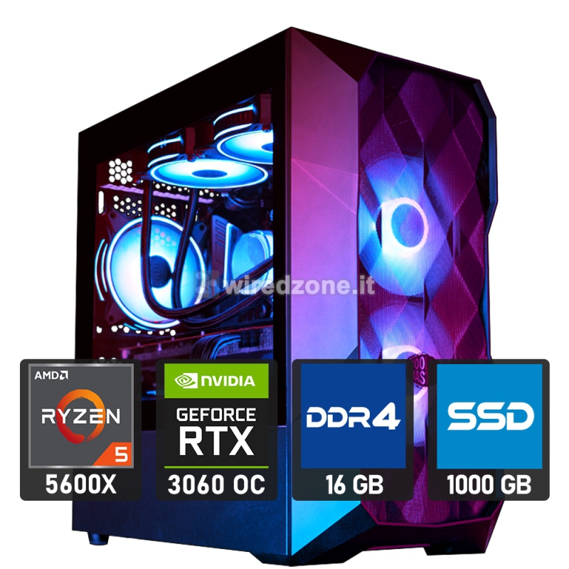 Nexi3D70Ti PC Gaming, R7-5800X3D, RTX 4070 Ti 12GB, 16GB DDR4, 1TB SSD, W11 Pro - 1
