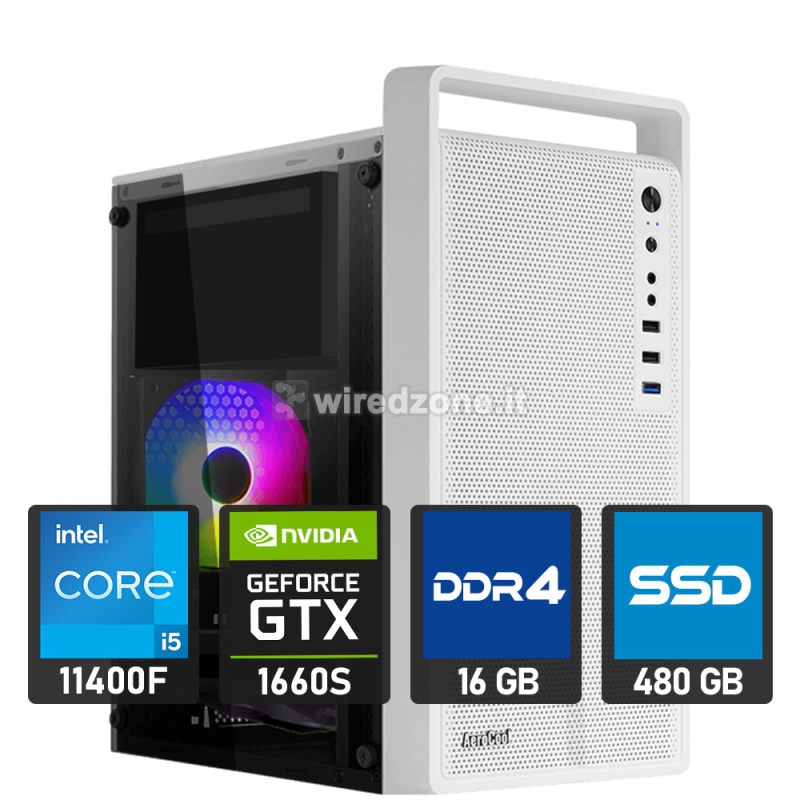 CoolW60S Work, i5-11400F, GTX 1660 Super 6GB, 16GB DDR4, 480GB SSD, W11 Pro - 1