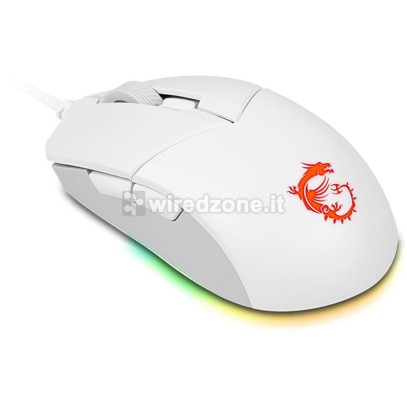 MSI Clutch GM11 USB Gaming Mouse - White - 1