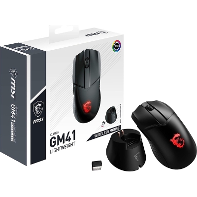 MSI Clutch GM41 LightWeight Wired and Wireless, Gaming Mouse - Black - 9