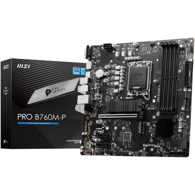 MSI Pro B760M-P DDR5, Intel B760 Mainboard LGA1700 - 1