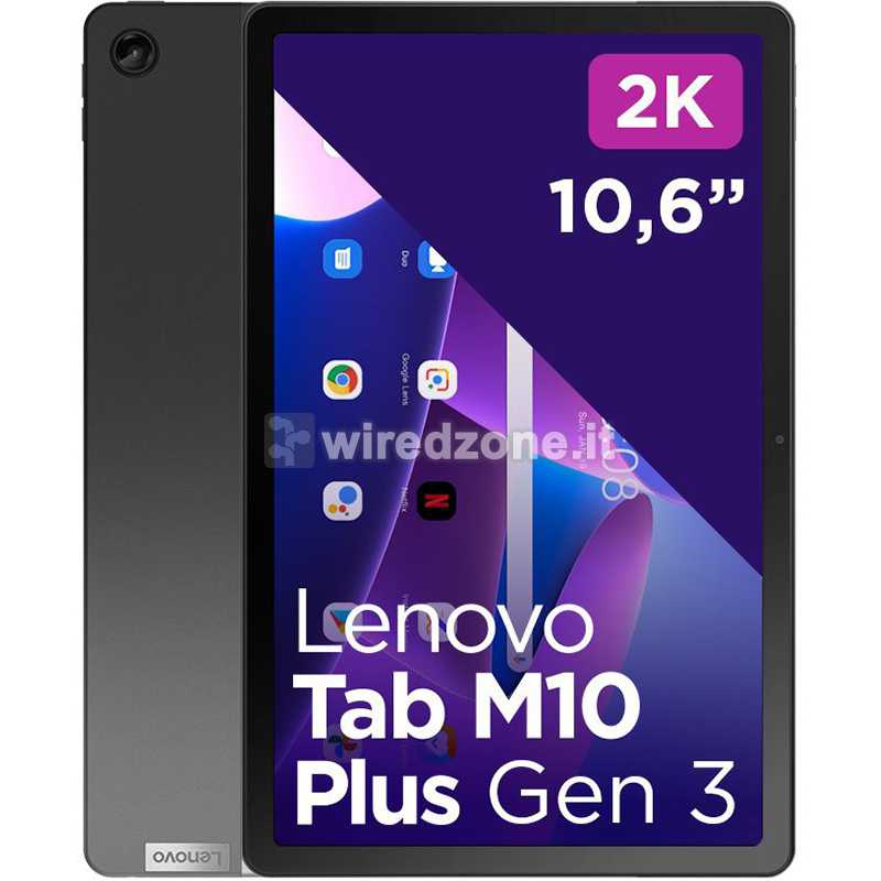 Lenovo Tab M10 Plus G3 Grey, 26,9 cm (10.6"), 2K, 4GB LPDDR4x, 128GB eMCP, 8MP, Android