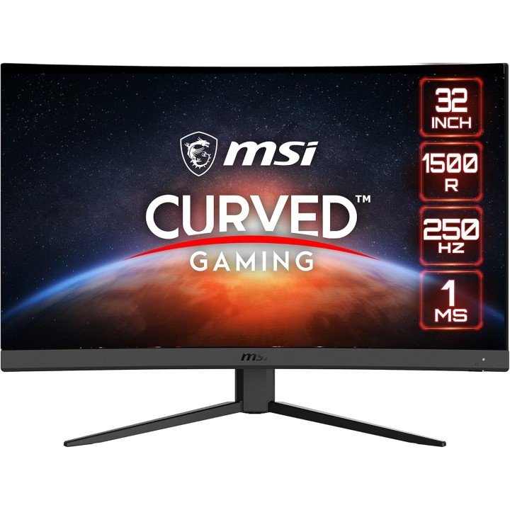 MSI G32C4X, Curved, 31.5", VA, FHD, 250Hz, DP, HDMI