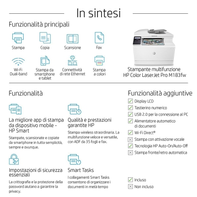 HP Color LaserJet Pro M183fw Multifunction Printer
