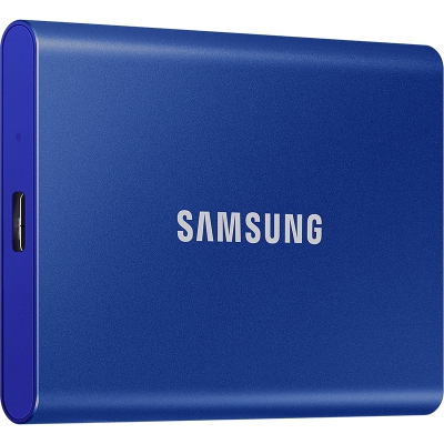 Samsung Portable T7 Blue SSD, USB-C 3.2 Gen2, NVMe, Small - 1 TB