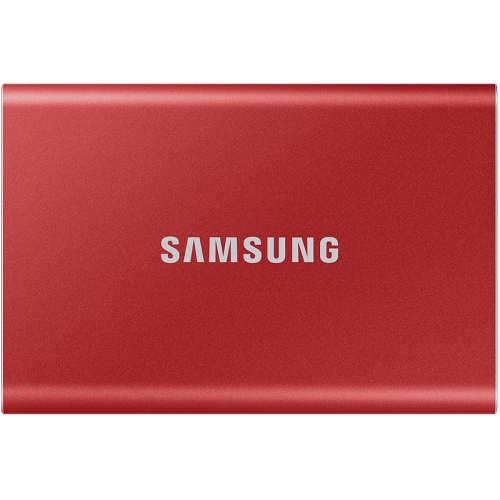 Samsung Portable T7 Red SSD, USB-C 3.2 Gen2, NVMe, Small - 500 GB