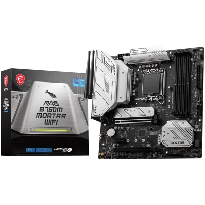 MSI B760M Mortar WiFi DDR5, Intel B760 Mainboard LGA1700