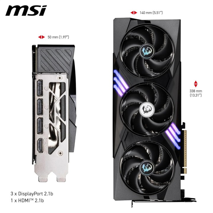 MSI GeForce RTX 5070, Gaming Trio OC, 12GB GDDR7