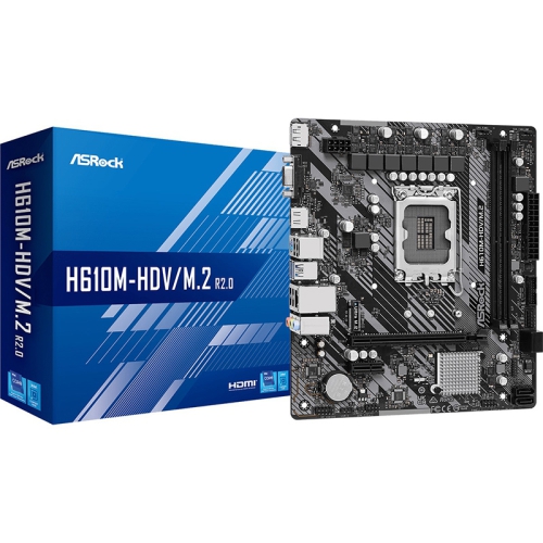 ASRock H610M-HDV/M.2 R2.0 DDR4, Intel H610 Mainboard LGA1700