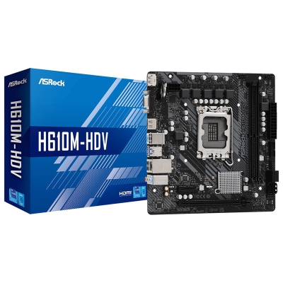 ASRock H610M-HDV DDR4, Intel H610 Mainboard LGA1700