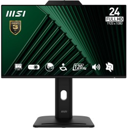 MSI Pro MP242PMG, 23,8", IPS, FHD, 120Hz, Webcam, Pivot, VGA, DP, HDMI