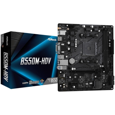 ASRock B550M-HDV, AMD B550 Mainboard Socket AM4