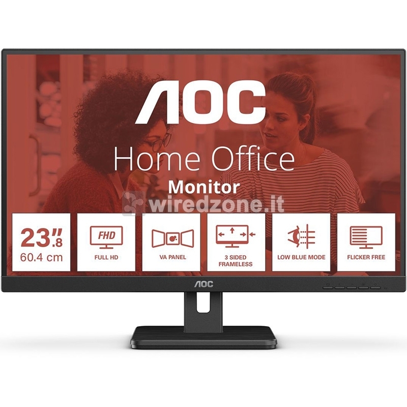 AOC 24E3UM, 61 cm (24"), 75Hz, FHD, VA - VGA, DP, HDMI