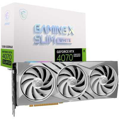 MSI GeForce RTX 4070 SUPER Gaming X Slim White 12G GDDR6X