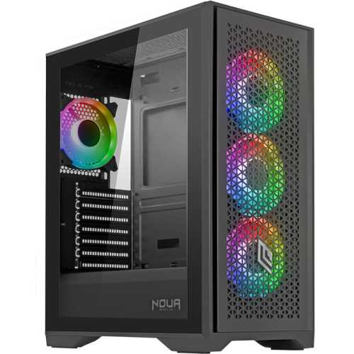 Noua Utopia F502 Mid-Tower, 4xFans ARGB - Black