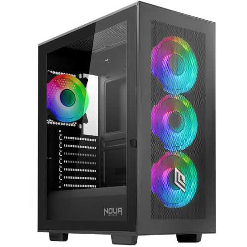 Noua Utopia F501 Mid-Tower, 4xFans ARGB - Black