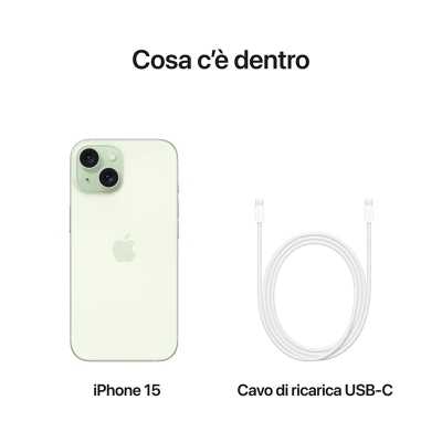 Apple iPhone 15 5G Green, 15,5 cm (6.1"), 6GB RAM, 128GB, 48MP, iOS