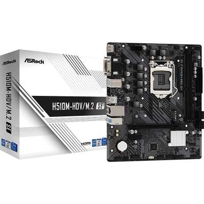 ASRock H510M-HDV/M.2 SE, Intel H510 Mainboard LGA1200