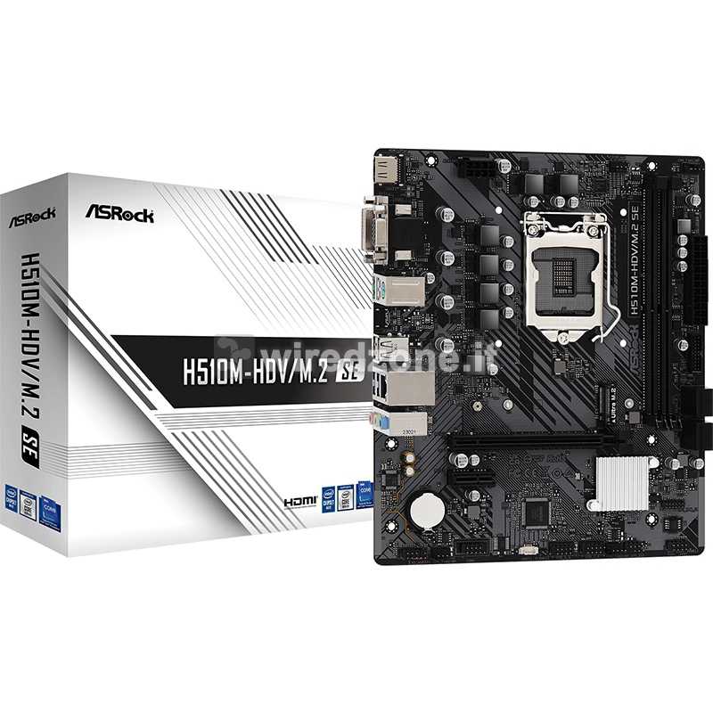 ASRock H510M-HDV/M.2 SE, Intel H510 Mainboard LGA1200