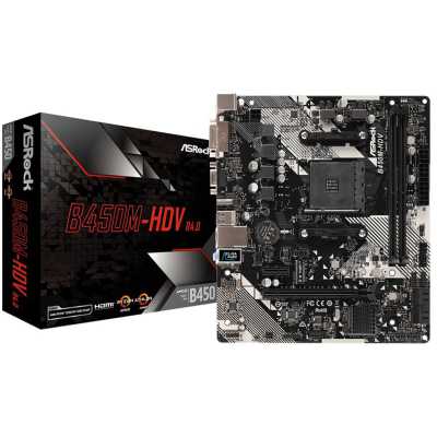 ASRock B450M-HDV R4.0, AMD B450 Mainboard AM4