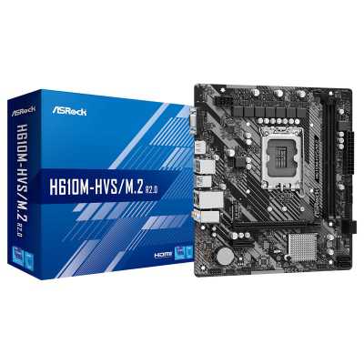 ASRock H610M-HVS/M.2 R2.0 DDR4, Intel H610 Mainboard LGA1700