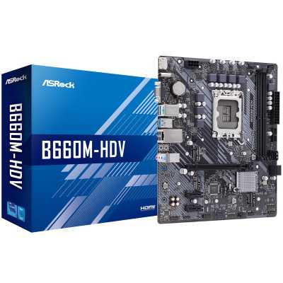 ASRock B660M-HDV DDR4, Intel B660 Mainboard LGA1700