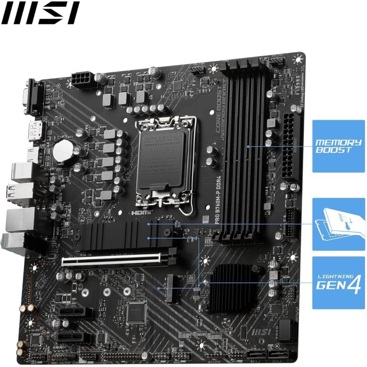 MSI Pro B760M-P DDR4, LGA 1700