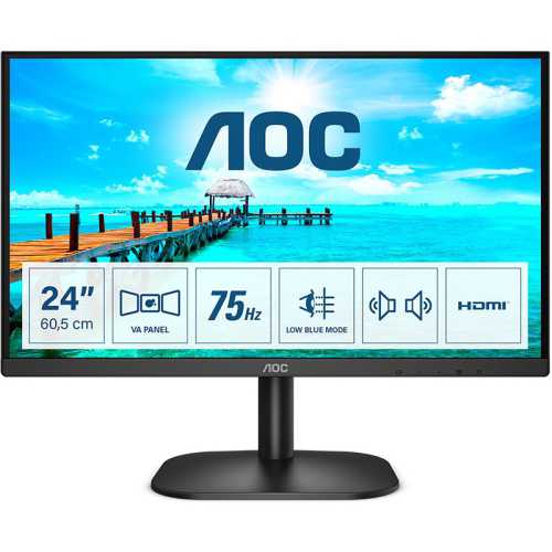AOC B2 24B2XDAM, 60,5 cm (23.8"), 75Hz, FHD, VA - VGA, HDMI