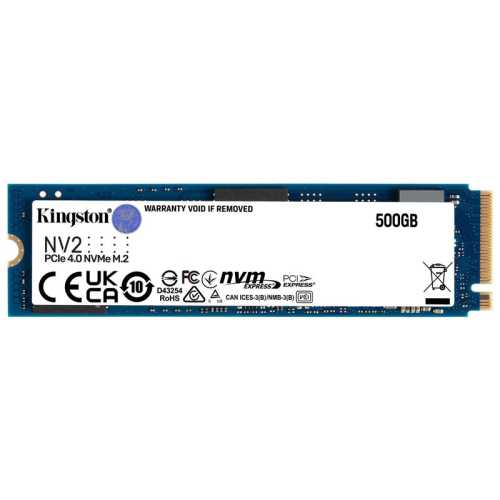 Kingston NV2 SSD, PCIe Gen4x4, NVMe, M.2 2280 - 500 GB