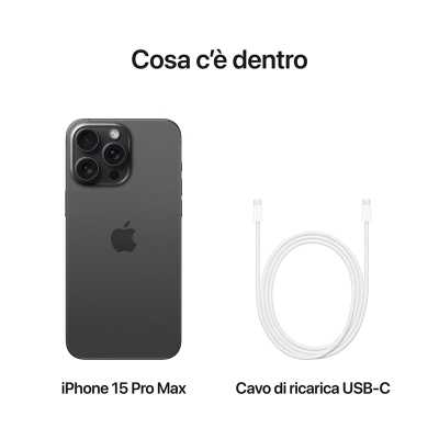 Apple iPhone 15 Pro Max 5G Black, 17 cm (6.7"), 8GB RAM, 256GB, 48MP, iOS