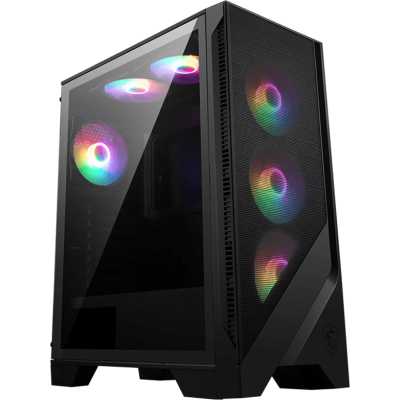 MSI MAG Forge 120A AirFlow Mid-Tower, Side-Glass - Black