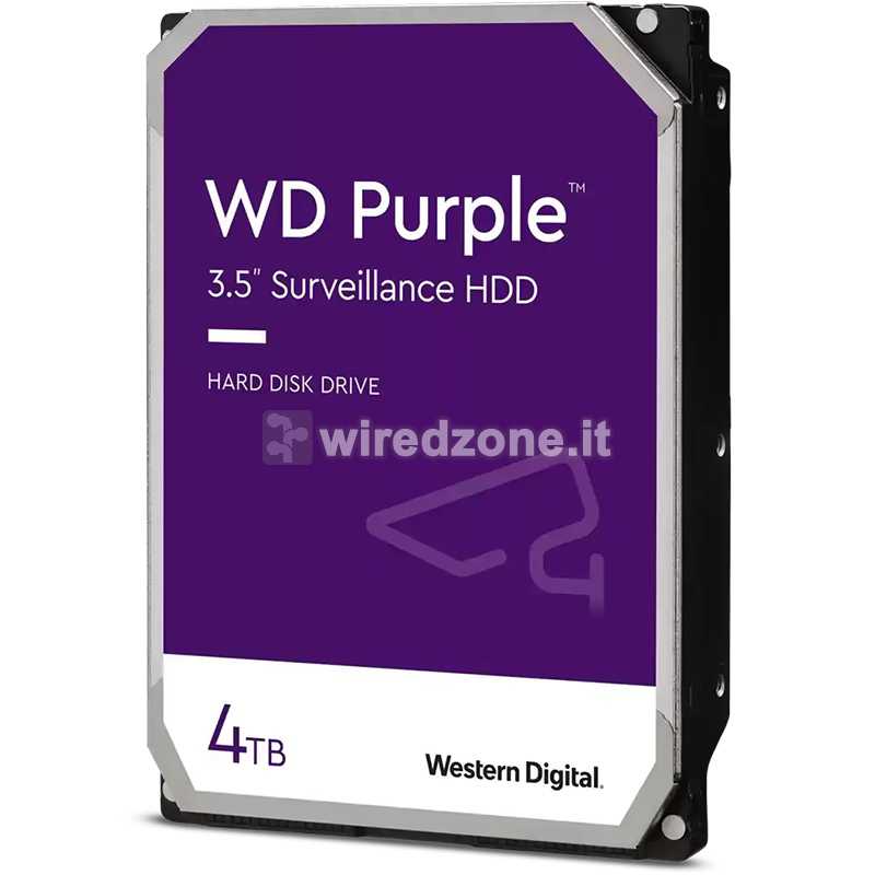 Western Digital WD Purple Surveillance HDD, SATA 6G, 5400 RPM, 3.5-inch - 4 TB