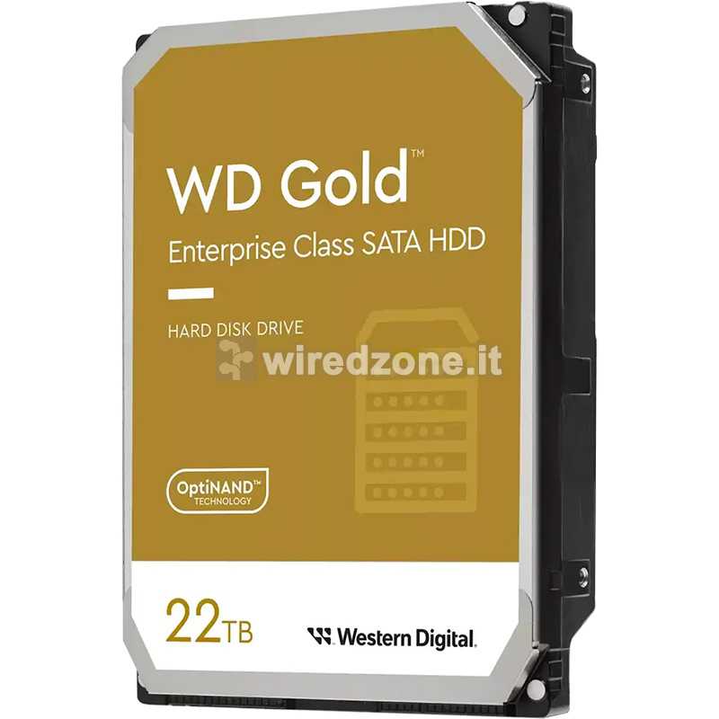 Western Digital WD Gold Enterprise Class HDD, SATA 6G, 7200 RPM, 3.5-inch -  22 TB