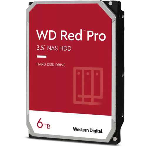 Western Digital WD Red Pro NAS HDD, SATA 6G, 7200 RPM, 3,5-inch - 6 TB