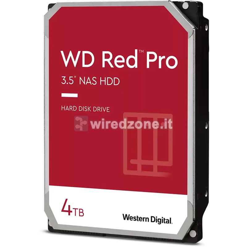 Western Digital WD Red Pro NAS HDD, SATA 6G, 7200 RPM, 3,5-inch - 4 TB