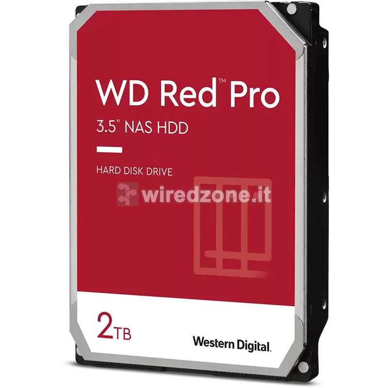 Western Digital WD Red Pro NAS, SATA 6G, 7200 RPM, 3.5-inch - 2 TB