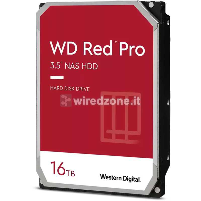 Western Digital WD Red Pro NAS HDD, SATA 6G, 7200 RPM, 3.5-inch - 16 TB