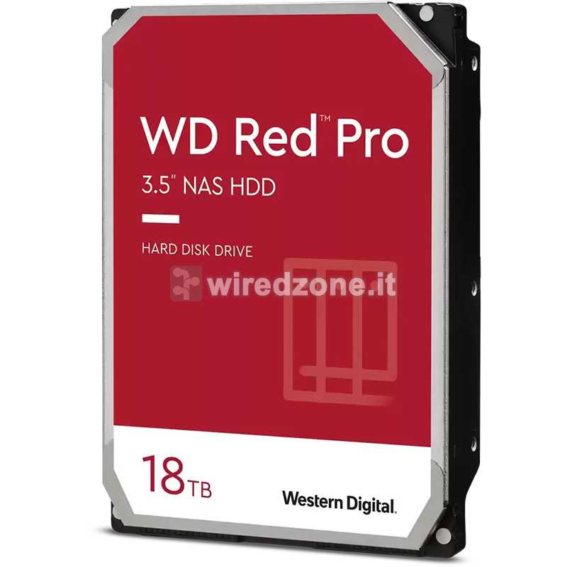 Western Digital WD Red Pro NAS HDD, SATA 6G, 7200 RPM, 3.5-inch - 18 TB