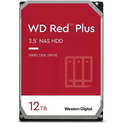 WD Red Plus NAS, SATA 6G, 7200 RPM, 256 MB - 12 TB