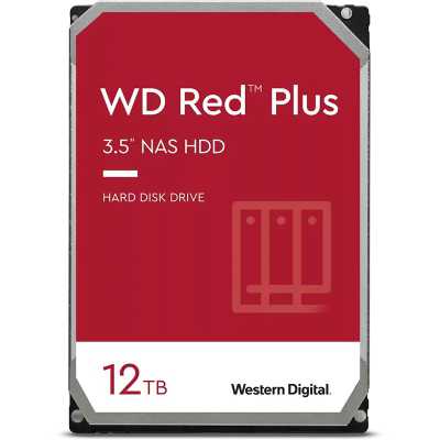 Western Digital WD Red Plus NAS, SATA 6G, 7200 RPM, 3.5-inch - 12 TB